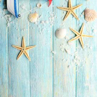 Summer wood floor wallpaper