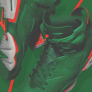 Green shoes wallpaper