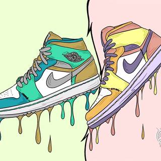 Green shoes wallpaper