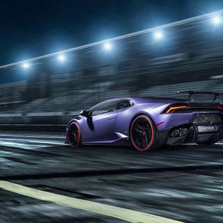 Purple car 4k wallpaper