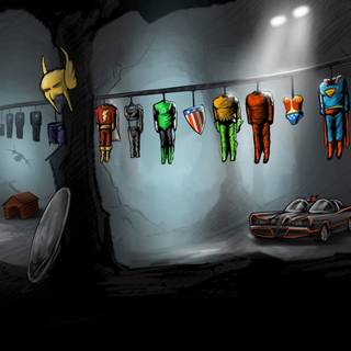 Computer superhero wallpaper