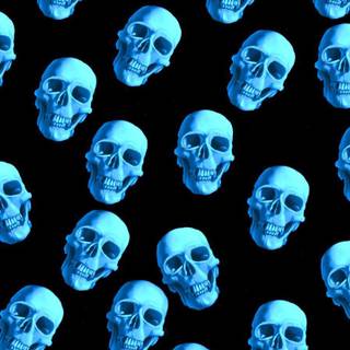 Blue skeleton wallpaper