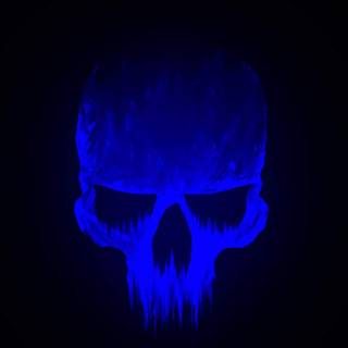 Blue skeleton wallpaper