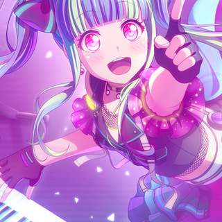 Girl edits wallpaper