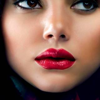 Red lip women wallpaper