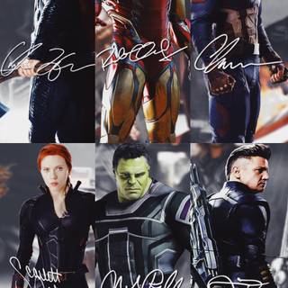 Avengers Endgame signatures wallpaper