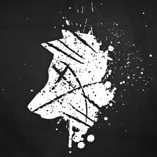 Cool black and white wolf wallpaper
