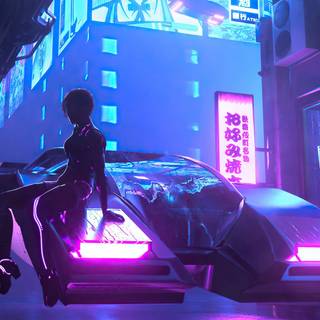 4k pink and blue neon wallpaper