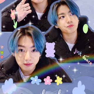 Jungkook blue hair wallpaper