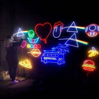 Gaming neon signs wallpaper