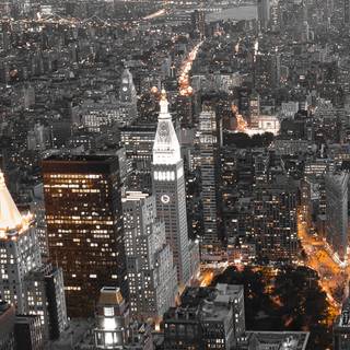 Phone city light 4k wallpaper