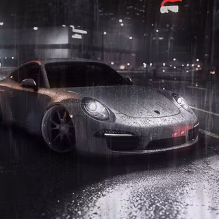 Rain car 4k wallpaper