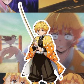 Zenitsu maid wallpaper