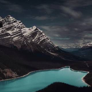 Mountain lake 4k wallpaper