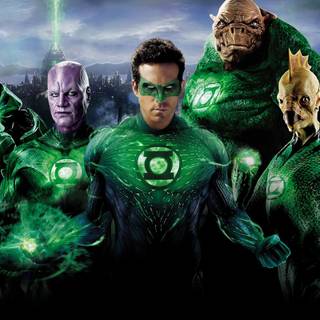 Green Lantern heroes and villains wallpaper