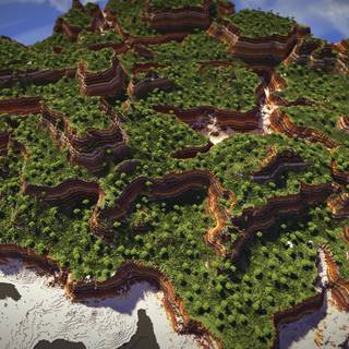 Minecraft landscapes 4k wallpaper