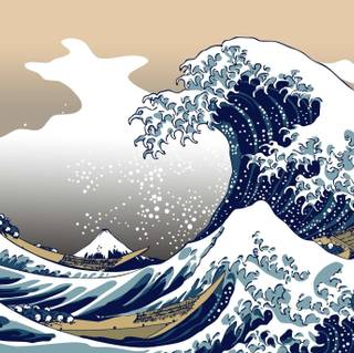 Giant wave wallpaper