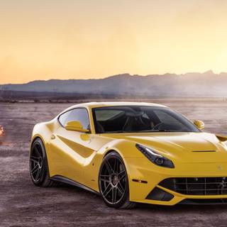 Yellow Ferrari wallpaper