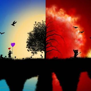 Good vs bad wallpaper