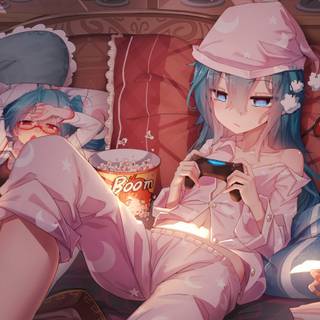 Lazy anime wallpaper