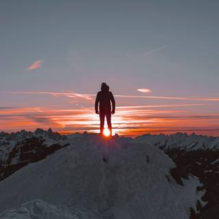 Alone sunset 4k wallpaper