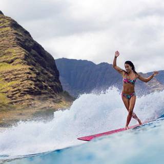 Surfer girl wallpaper