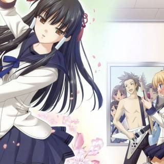 Anime girls in love wallpaper