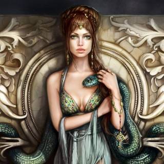 Snake girl wallpaper