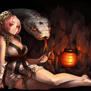Snake girl wallpaper