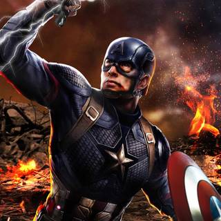 Captain America 3D wallpaper