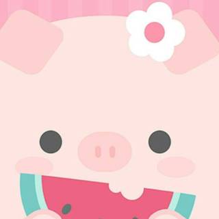 Pink pig wallpaper