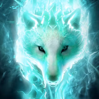 Glowing fox wallpaper