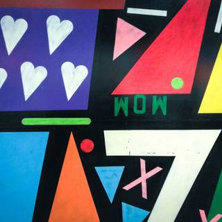 Colorful shapes abstract wallpaper