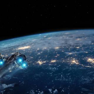 Earth black 4k wallpaper