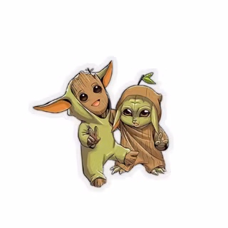 Baby Yoda and Groot wallpaper