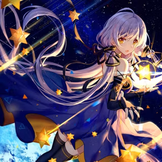 Anime girl with star wallpaper