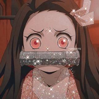 Nezuko glitter wallpaper