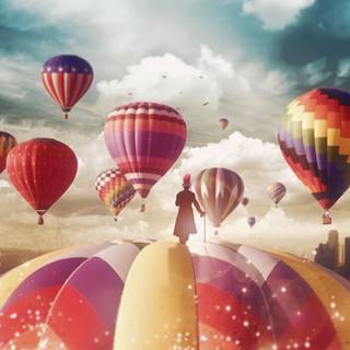 Hot air balloon 4k wallpaper