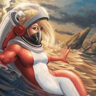Women astronaut wallpaper