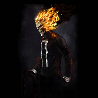 Ghost Rider comic 4k wallpaper