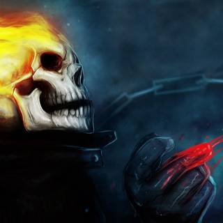 Ghost Rider comic 4k wallpaper