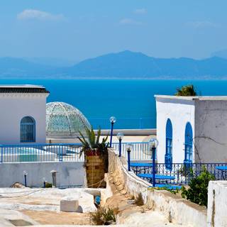 Beach villa wallpaper