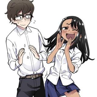 Senpai and Nagatoro wallpaper
