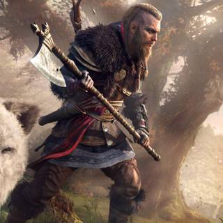 Viking axe wallpaper