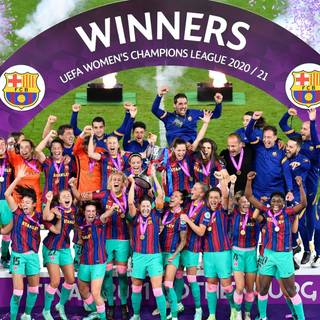 FC Barcelona Femení UEFA Women's Champions League 2021 wallpaper