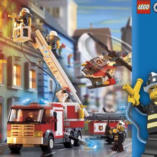 LEGO fire truck wallpaper