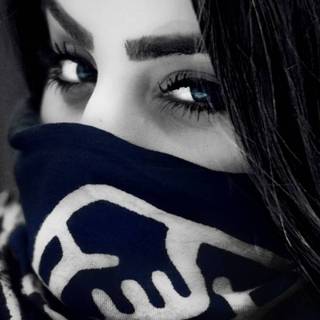 Girl in mask wallpaper