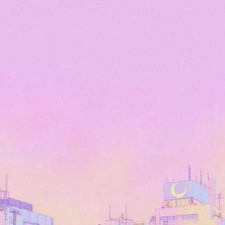 Anime light purple and pink aesthetic wallpaper