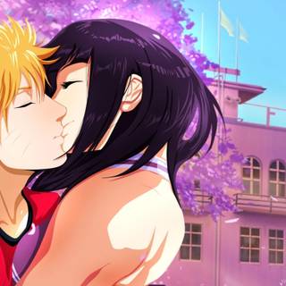 Naruto and Sasuke kissing wallpaper