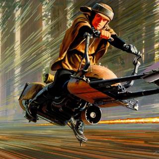 Star Wars Speeder bike wallpaper